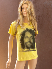 50. "VINCENT GALLO"  Vincent Gallo 2020 one-of-a-kind, hand made T-shirt