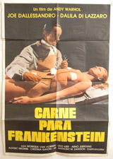 Carne Para Frankenstein (Flesh for Frankenstein) Vintage Warhol Film Poster