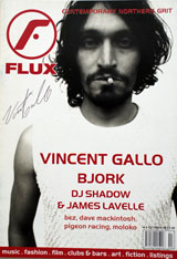 FLUX Magazine (UK, No. 9, OCT/NOV 1998, signed by Vincent Gallo)