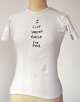 Vincent Gallo T-Shirt: Forever (handmade and signed by Vincent Gallo)