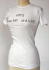 Vincent Gallo T-Shirt: Vote (handmade and signed by Vincent Gallo)