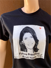 12. "FUTURE PRESIDENT"  Vincent Gallo 2020 one-of-a-kind, hand made T-shirt