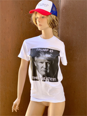22. "TRUMP 45"  Vincent Gallo 2020 one-of-a-kind, hand made T-shirt