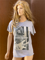 28. "CHRIS SQUIRE"  Vincent Gallo 2020 one-of-a-kind, hand made T-shirt