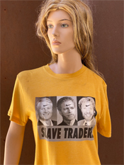 31. "SLAVE TRADERS"  Vincent Gallo 2020 one-of-a-kind, hand made T-shirt