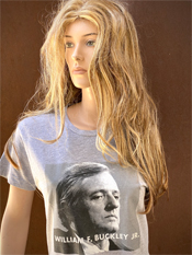 32. "WILLIAM F. BUCKLEY JR."  Vincent Gallo 2020 one-of-a-kind, hand made T-shirt