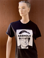 33. "ASSHOLE"  Vincent Gallo 2020 one-of-a-kind, hand made T-shirt