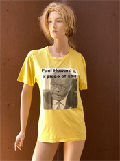 37. "A PIECE OF SHIT"  Vincent Gallo 2020 one-of-a-kind, hand made T-shirt