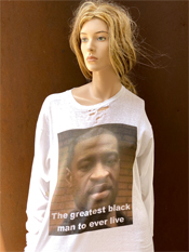 44. "THE GREATEST BLACK MAN"  Vincent Gallo 2020 one-of-a-kind, hand made T-shirt