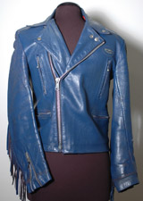 Vincent Gallo's Lewis Leather Blue Fringe Punk Rock Jacket Bought At Age 16