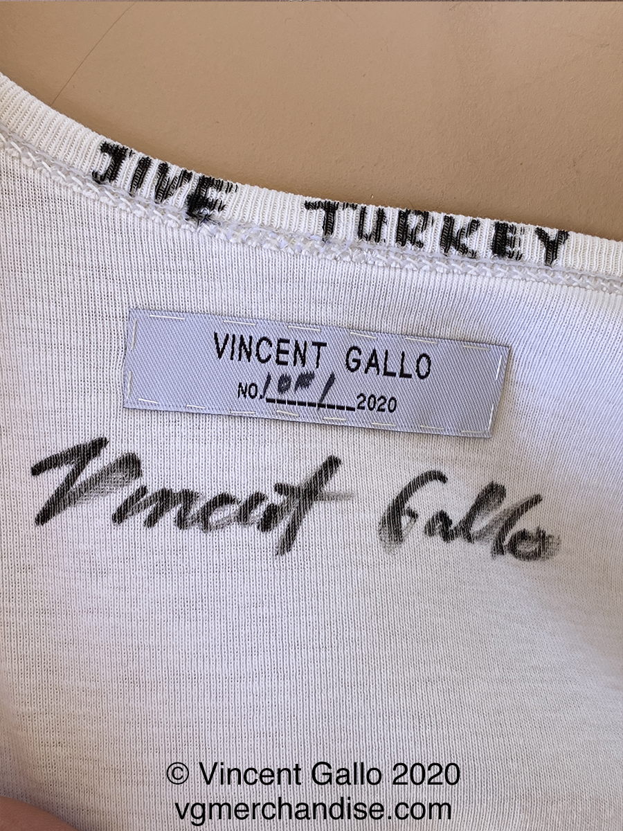 17. ?WHITE BOY?  Vincent Gallo 2020 (neck label)