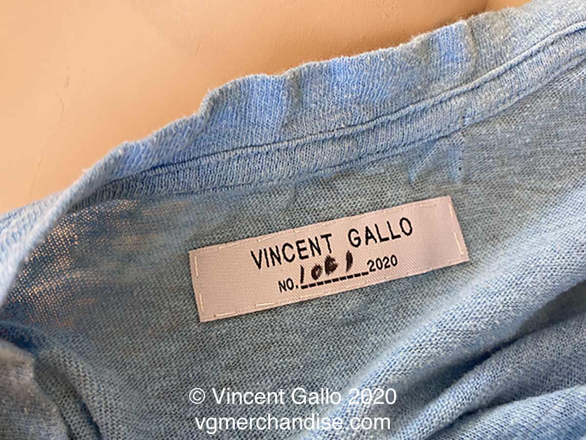 26. ?FREE LESLIE VAN HOUTEN?  Vincent Gallo 2020 (neck label)