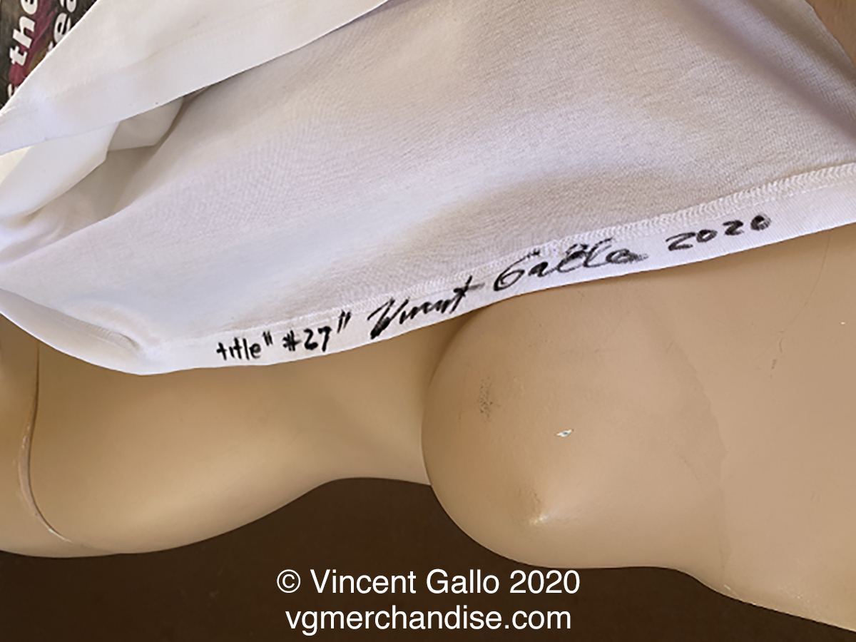 27. ?A REAL ENVIRONMENTALIST?  Vincent Gallo 2020 (signed  hem)