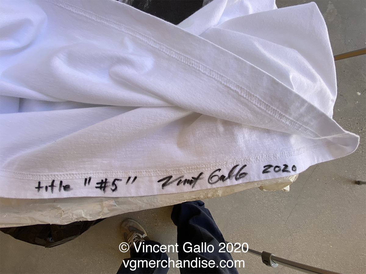 5. ?WHITE BOY?  Vincent Gallo 2020 (signed hem)