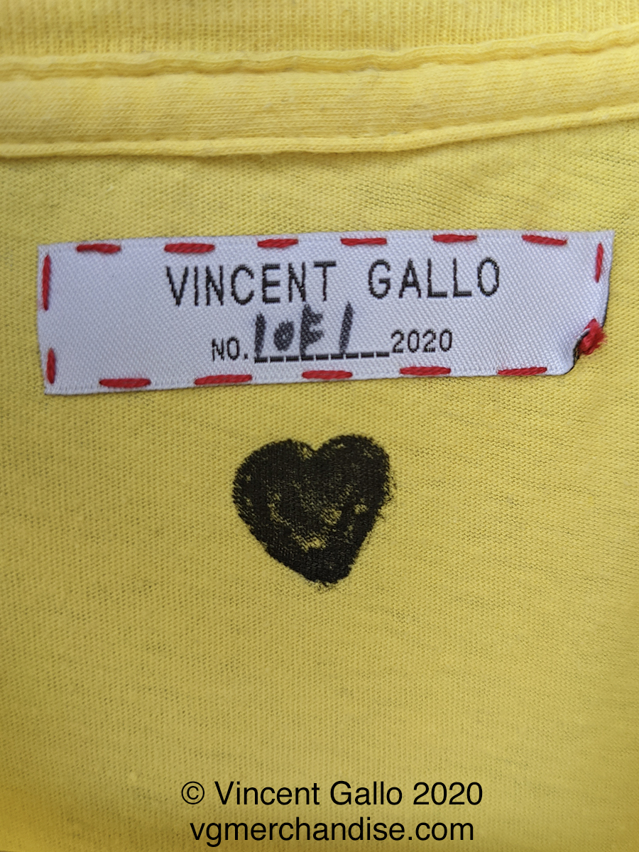 50. ?VINCENT GALLO?  Vincent Gallo 2020 (neck label)