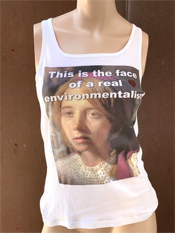 27. "A REAL ENVIRONMENTALIST"  Vincent Gallo 2020 one-of-a-kind, hand made T-shirt
