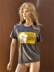29. "FUCK BLACK LIVES MATTER"  Vincent Gallo 2020 one-of-a-kind, hand made T-shirt