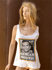 49. "CANCER MOUTH"  Vincent Gallo 2020 one-of-a-kind, hand made T-shirt