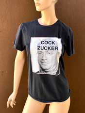 09. "COCK ZUCKER"  Vincent Gallo 2020 one-of-a-kind, hand made T-shirt