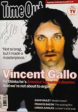 Time Out Magazine (UK, September 1998, signed by Vincent Gallo)