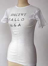 Vincent Gallo T-Shirt: USA (handmade and signed by Vincent Gallo)