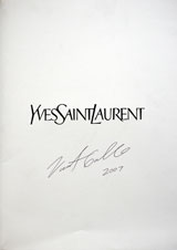 Yves Saint Laurent Catalog - Autographed By Vincent Gallo